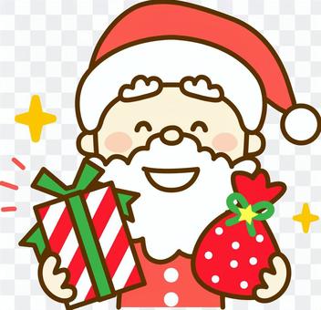 Santa Claus with a gift Santa Claus with a gift
