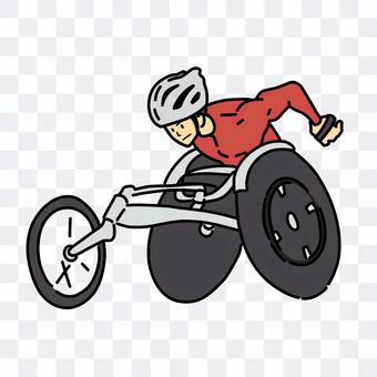 Wheelchair racer male Wheelchair racer male