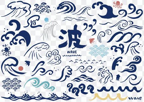 A variety of writing waves A variety of writing waves