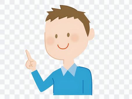 A man pointing to a finger A man pointing to a finger