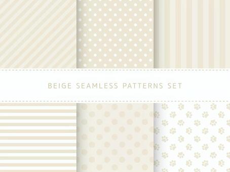 Beige seamless pattern set Beige seamless pattern set