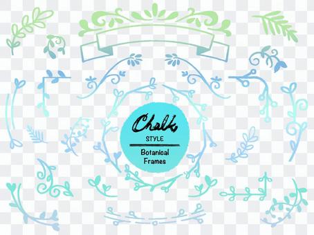 Hand-painted chalk-style decorative frame Hand-painted chalk-style decorative frame