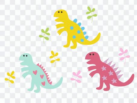 Dinosaurs Tyrannosaurus colorful set Dinosaurs Tyrannosaurus colorful set