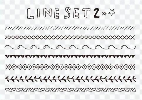 Handwritten material 002 line set Handwritten material 002 line set