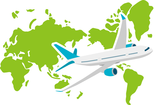 World map airplane World map airplane