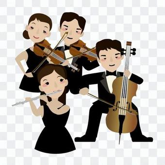 Orchestra, 4 person formation Orchestra, 4 person formation
