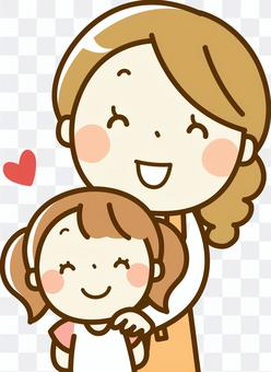 Parent and child of smile Parent and child of smile