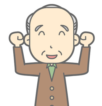 Elderly man - exciting - bust Elderly man - exciting - bust