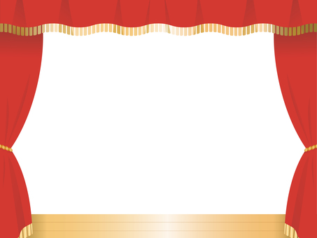 Red stage curtain frame Red stage curtain frame