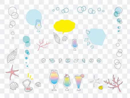 Sea and soda water set Sea and soda water set
