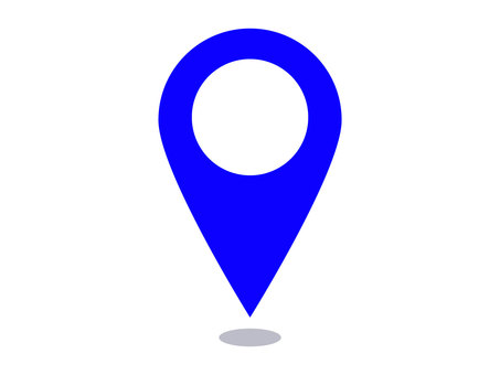 Blue simple map pin Blue simple map pin
