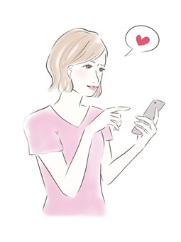 Woman looking at a smartphone Woman looking at a smartphone
