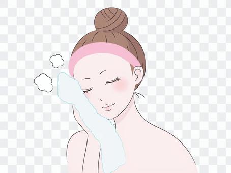Steamed towel Steamed towel