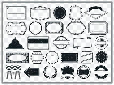 Retro label and frame design set Retro label and frame design set