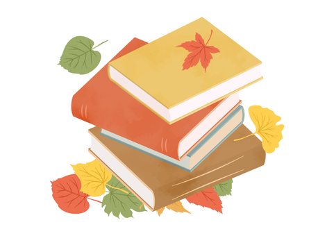 Autumn leaves and book autumn material Autumn leaves and book autumn material