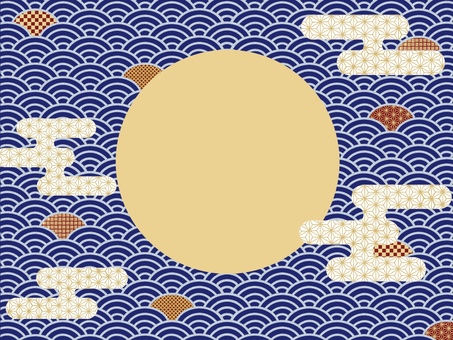 Simple and cute Japanese pattern background wallpaper (blue) Simple and cute Japanese pattern background wallpaper (blue)
