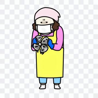 Dirty ventilator middle-aged women Dirty ventilator middle-aged women