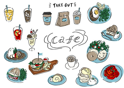 Cafe / coffee shop material collection Cafe / coffee shop material collection