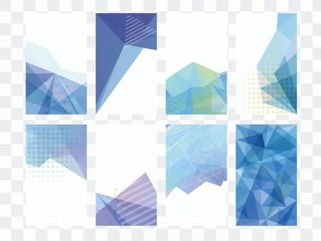 Pop art geometric pattern blue business card frame Pop art geometric pattern blue business card frame