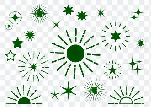 Dark green radial glitter background material Dark green radial glitter background material