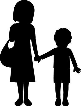 Silhouette with children Silhouette with children