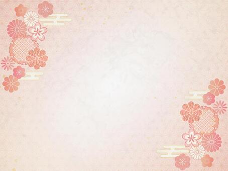 Japanese pattern pink frame Japanese pattern pink frame