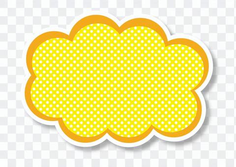 Speech balloon _ cloud _ orange Speech balloon _ cloud _ orange