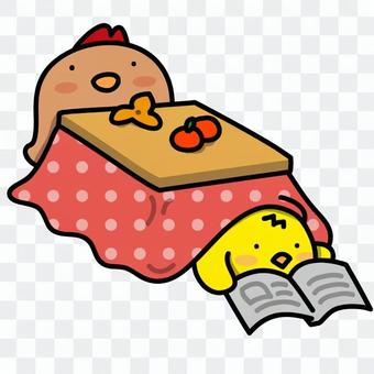 Parent-child of chicken: warm and weeping Parent-child of chicken: warm and weeping