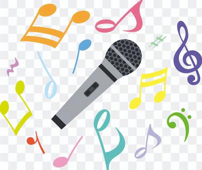 Microphone note karaoke vocal song Microphone note karaoke vocal song