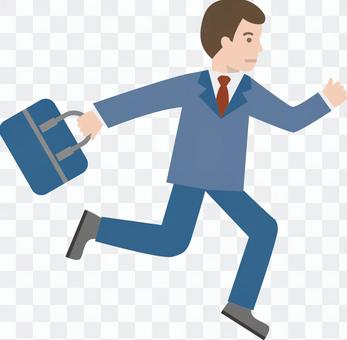 Running businessman Running businessman