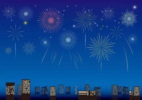 Skyscraper and fireworks 3 Skyscraper and fireworks 3