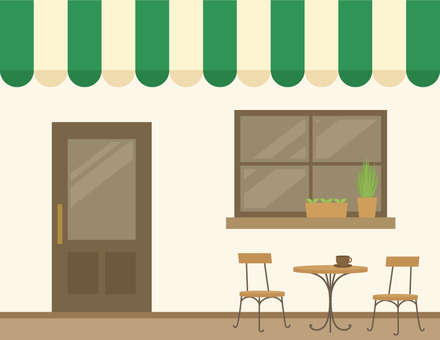 Cafe appearance _ green Cafe appearance _ green