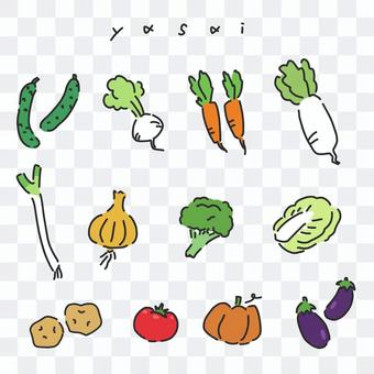 Vegetables, illustration, set Vegetables, illustration, set