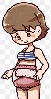 Mothers wearing a nippon peeling belt Mothers wearing a nippon peeling belt