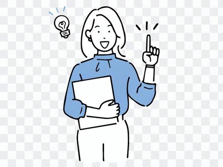 Career woman who comes up with a good idea Career woman who comes up with a good idea