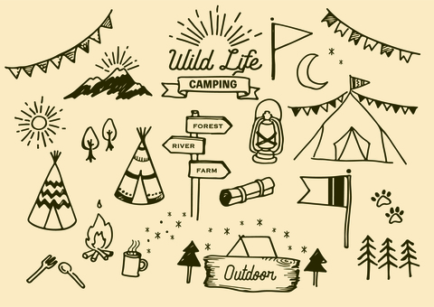 Outdoor illustration set Outdoor illustration set