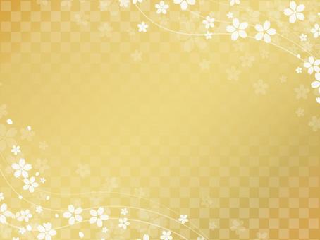 Cherry background gold leaf Cherry background gold leaf