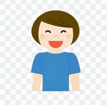 A woman laughing A woman laughing