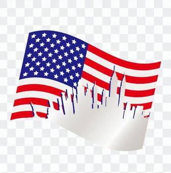 American streets in the national flag American streets in the national flag