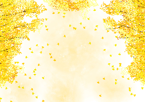 Ginkgo tree-lined background horizontal Ginkgo tree-lined background horizontal