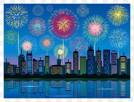 Fireworks and skyscrapers Fireworks and skyscrapers