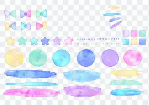 Watercolor material 050 texture set Watercolor material 050 texture set