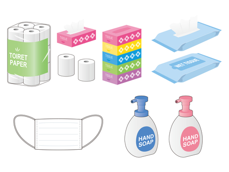 Various things such as toilet paper Various things such as toilet paper