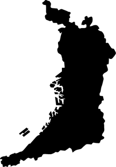 Osaka prefecture _ silhouette _ black Osaka prefecture _ silhouette _ black
