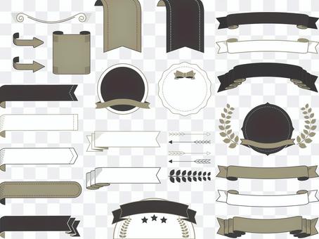 Material 153 (ribbon frame 01 gold black) Material 153 (ribbon frame 01 gold black)