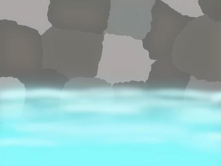 Stone wall and water Stone wall and water