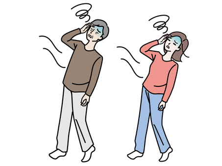 People who are likely to fall down due to dizziness People who are likely to fall down due to dizziness