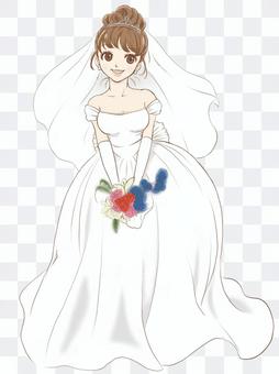 Bride's whole body Bride's whole body