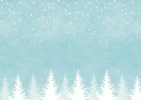 Winter background frame 007 Forest snow watercolor Winter background frame 007 Forest snow watercolor