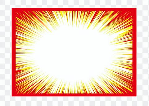 Bakdan frame _ concentration line _ red & amp; yellow & amp; white Bakdan frame _ concentration line _ red & amp; yellow & amp; white